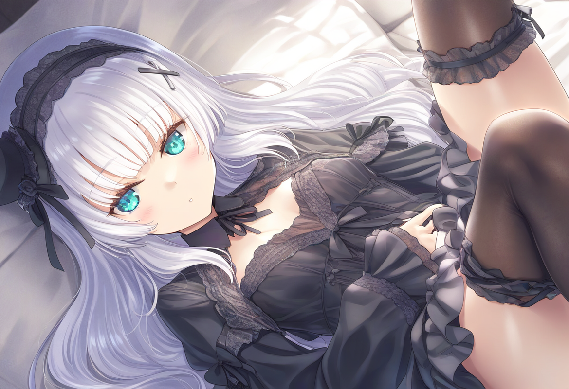 1girl, ks (xephyrks), ohlia, {kobayashi ritz}, aqua eyes, long hair, hime cut, w s-1904060980