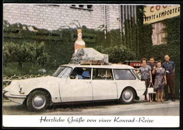 AK Auto Citroen ID21 auf einer Konrad Reise