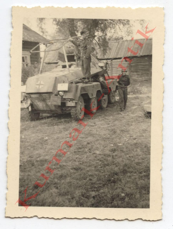 Foto Wehrmacht Russland 11.Panzer Div. Spähwagen