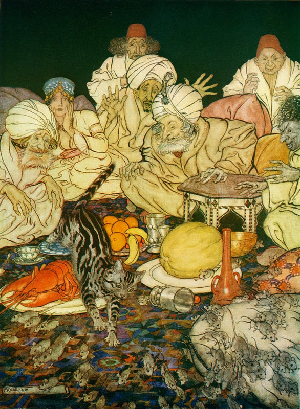 4-Arthur-Rackham-Illustration-to-Dick-Whittington-and-his-Cat-from-English-Fa-Meister-Drucke-370
