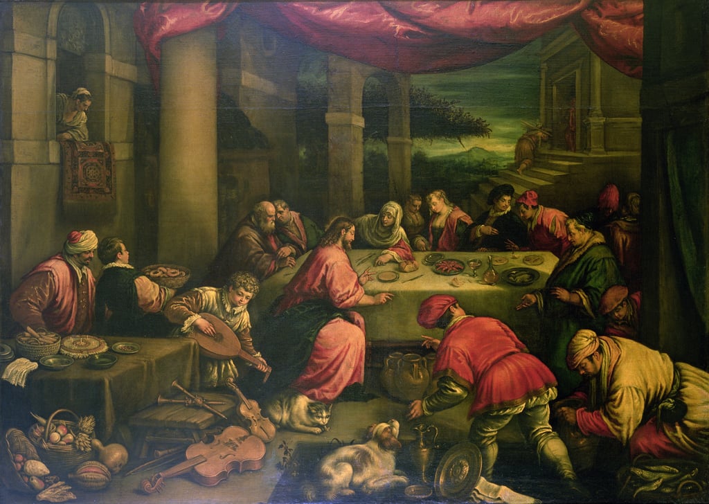 2-Leandro-da-Ponte-Bassano-The-Marriage-at-Cana-Meister-Drucke-246644