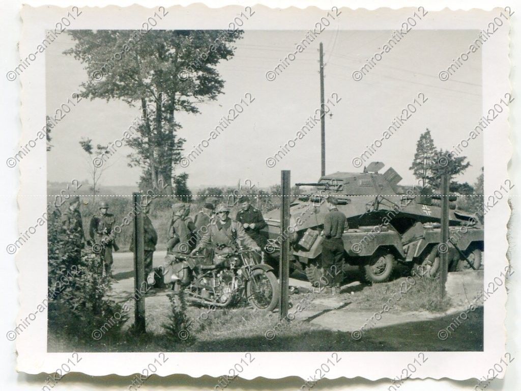 Foto, Kradmelder, schwerer Panzerspähwagen, Sdkf