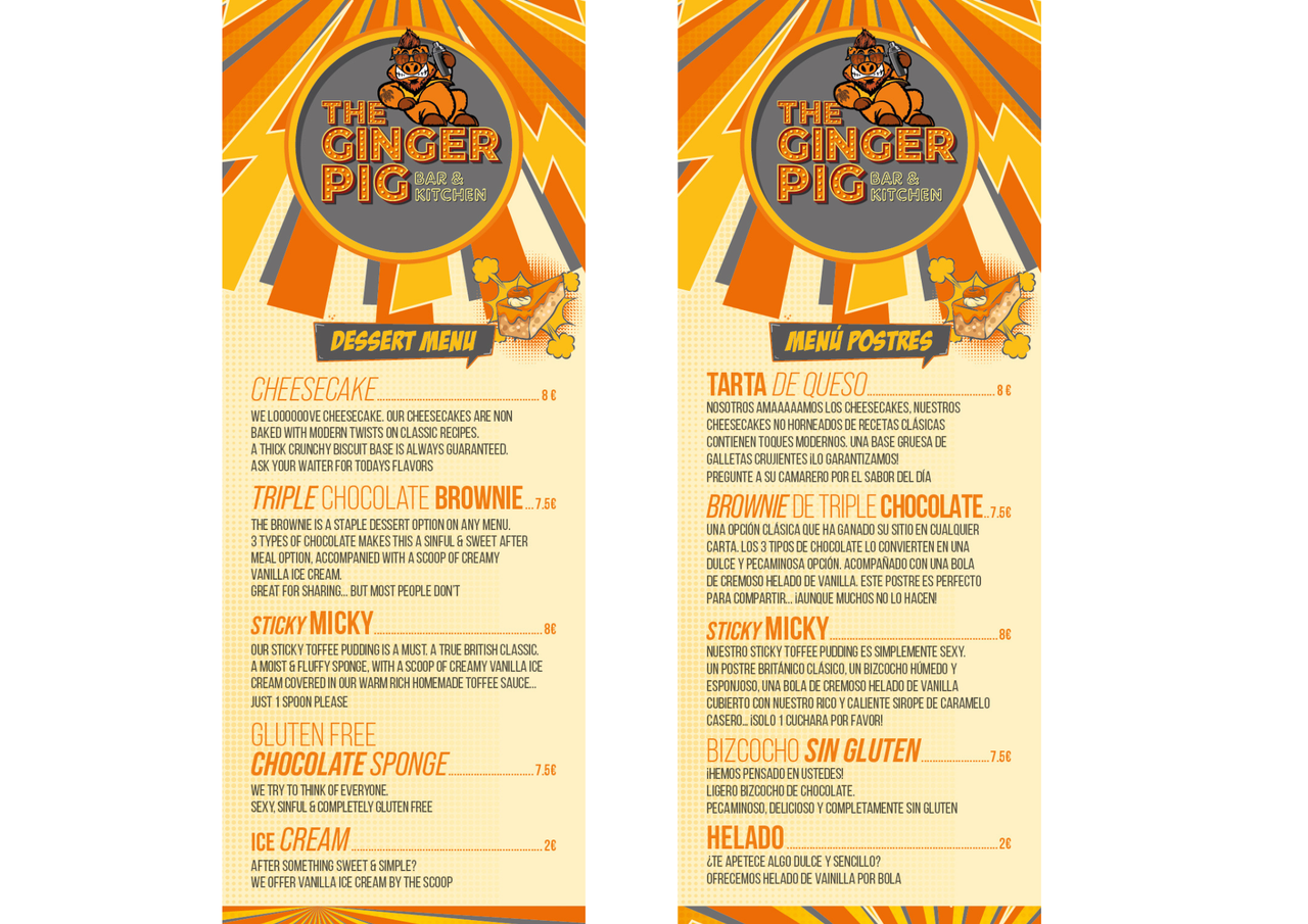 DESSERT MENU