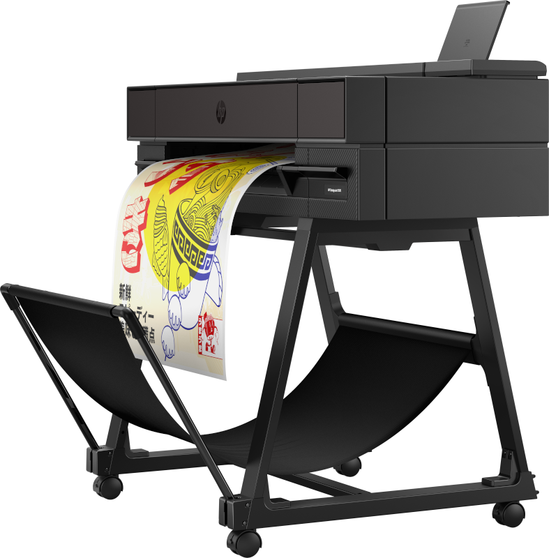 Plotter HP T870 imprimindo projeto arquitetônico