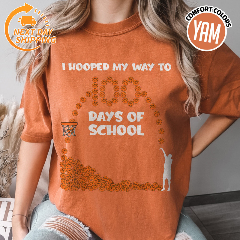 B09JXMWX6F I Hooped My Way To 100 Days Of School Basketball Player T Shirt MK0