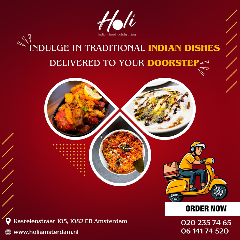Indian Food Delivery in Amsterdam  -    Holi Indian Restaurant