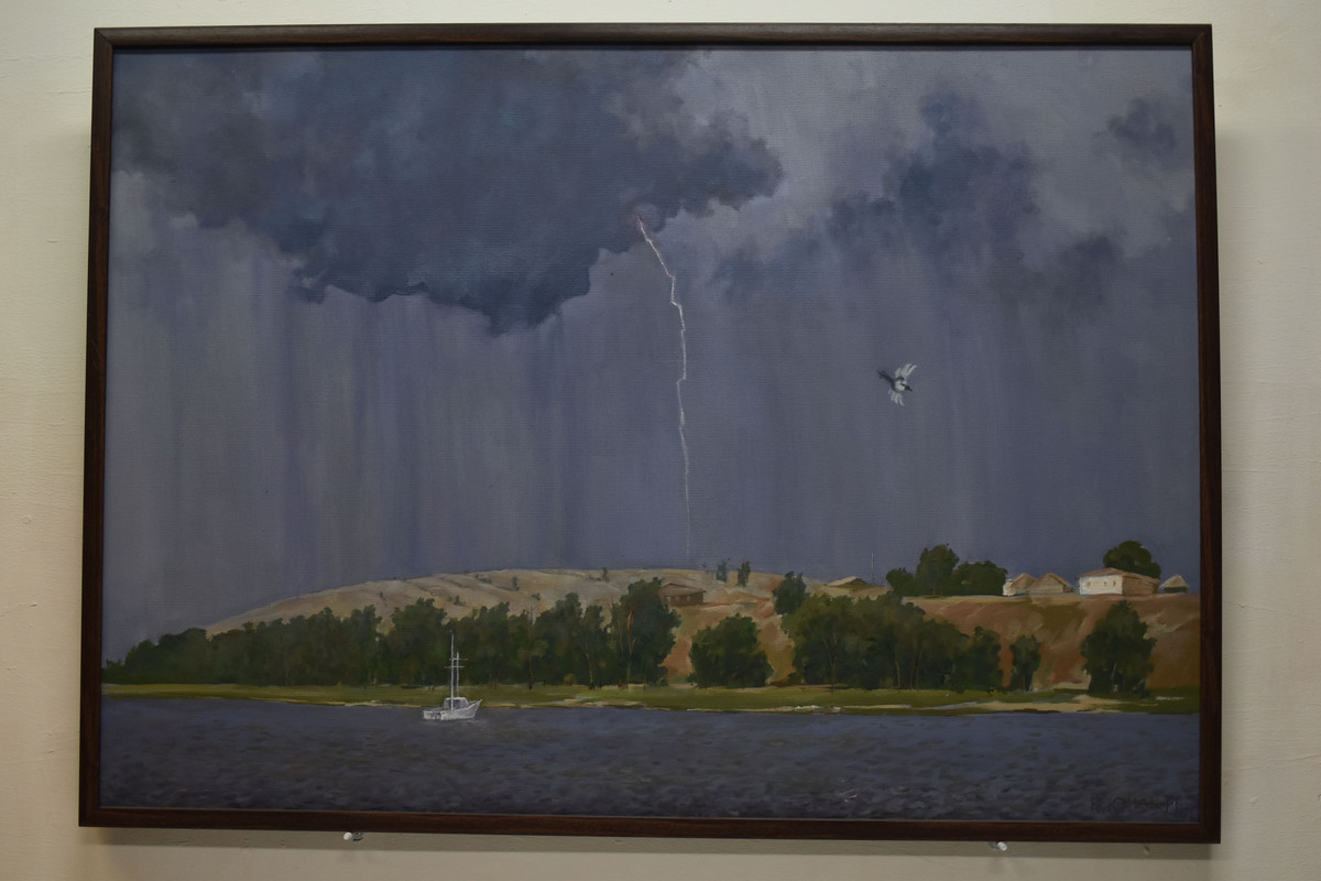 Гроза на Дону. ХМ. 72х103, 2016