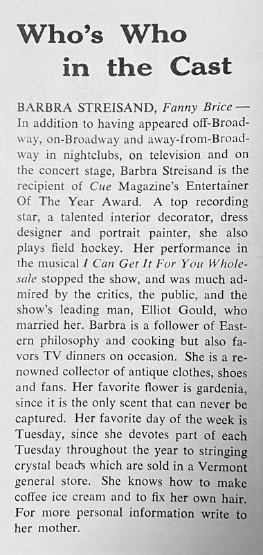 Who writes performers' Playbill bios?