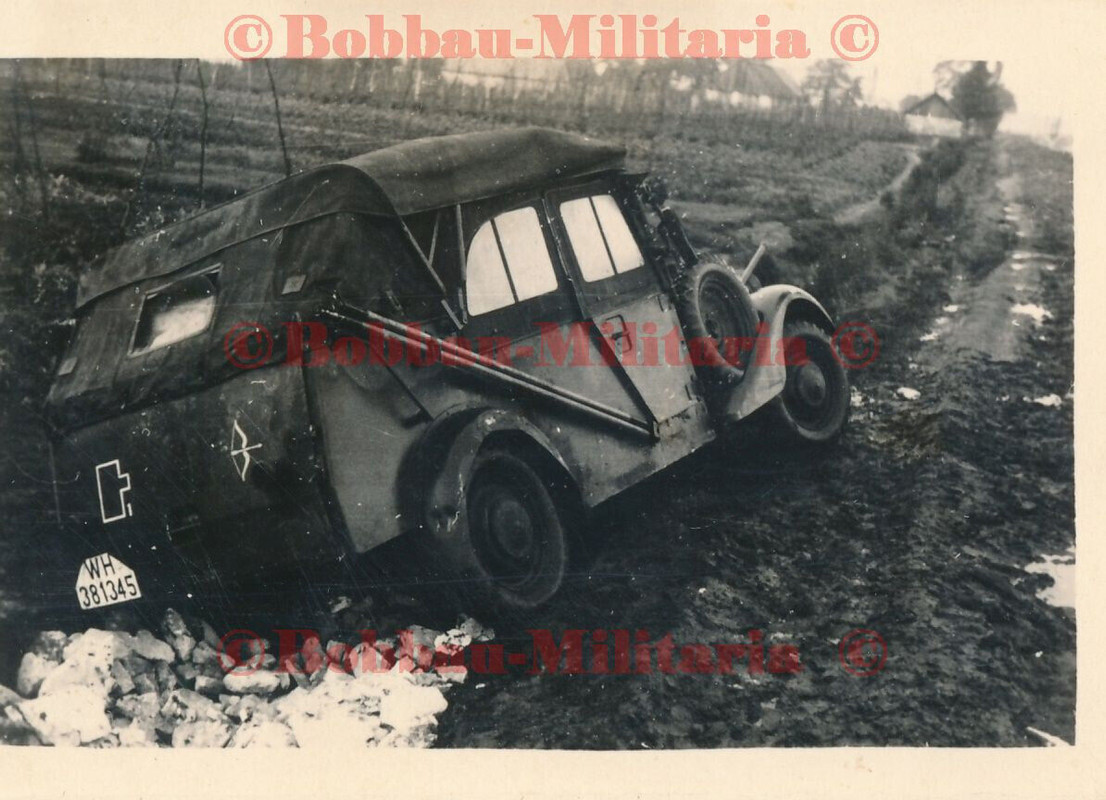 Russland Wehrmacht Kübelwagen Emblem Pfeil&Bogen 197.Inf-Div. Schlamm Front
