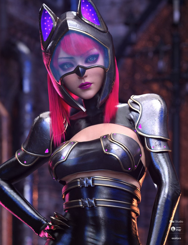 dForce Shadow Cat Outfit for Genesis 8.1 Female