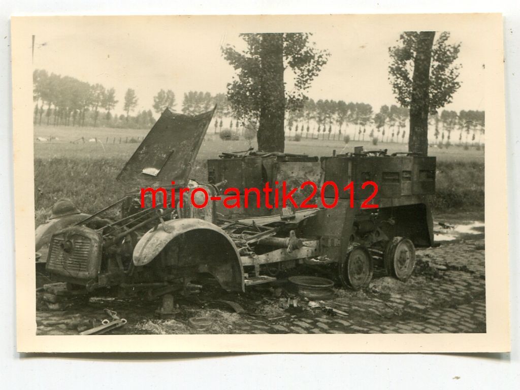 Foto, Wehrmacht, zerstörter LKW, Krupp-Protze, W