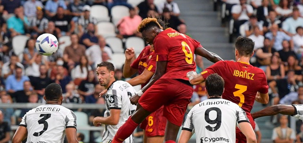 juventus roma risultato finale vlahovic abraham