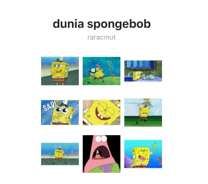 Stiker bergerak WA Dunia Spongebob