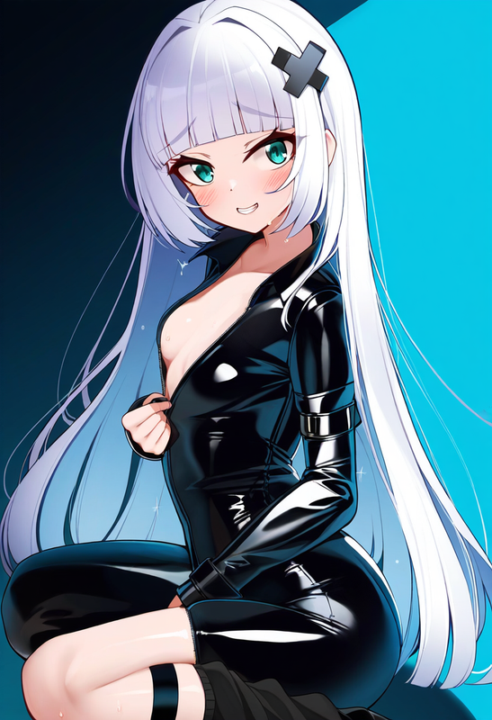 1girl, torisna, aqua eyes, long hair, hime cut, white hair, {short bangs}, old,  s-677175268