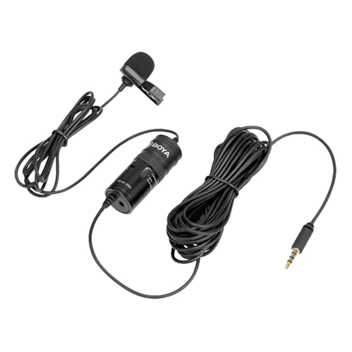 ميكروفون BOYA BY-M1 Pro - لافالير - متعدد الاتجاهات - لتسجيل محتوى الهواتف والكاميرات