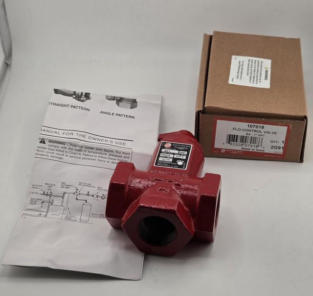 BELL & GOSSETT 2GP1 SA-1" NPT STRAIGHT ANGLE FLO-CONTROL VALVE 107018