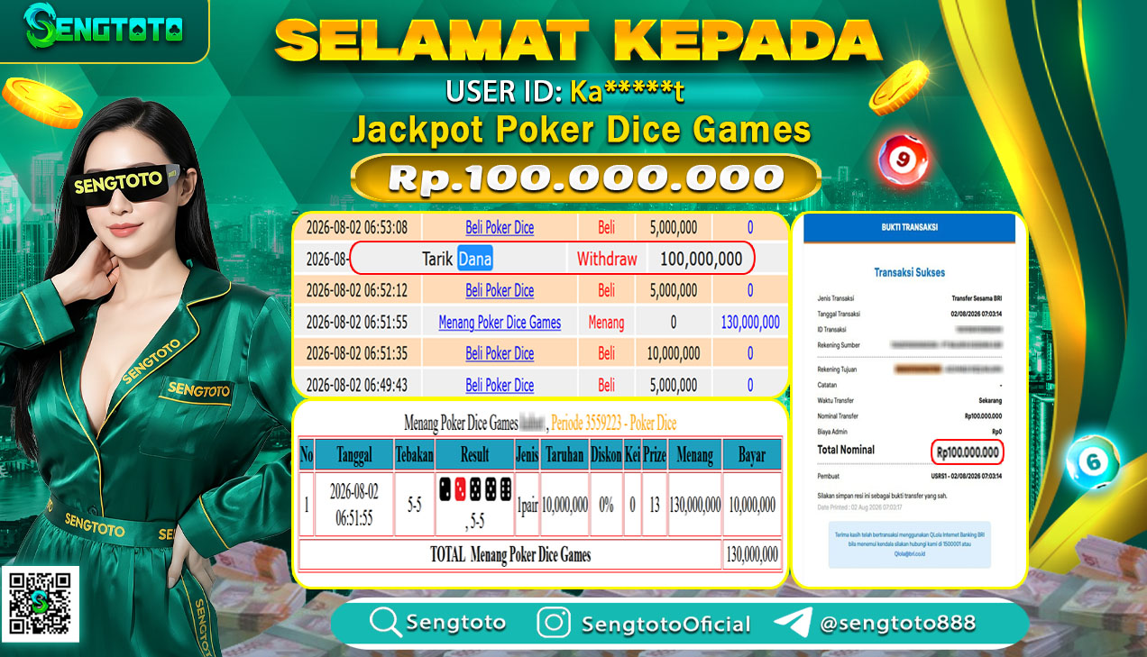 BUKTI PEMBAYARAN LIVEGAME POKER DICE