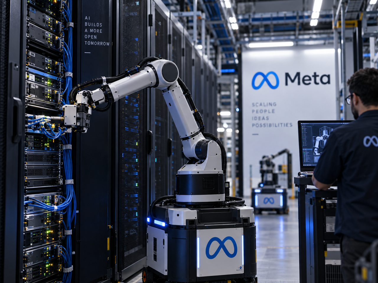Meta testa robôs para cuidar de servidores e prepara data centers com cada vez menos trabalho manual