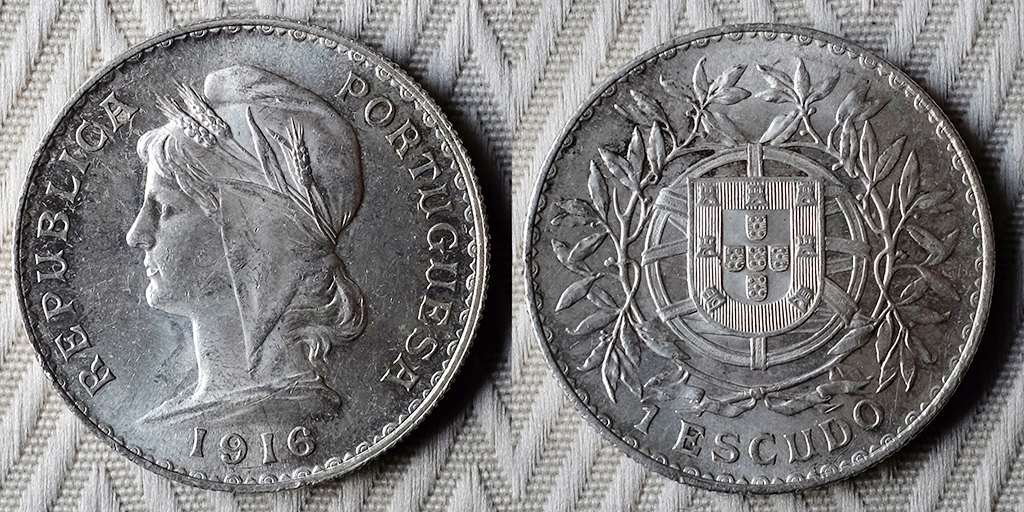 1 escudo Portugal (Primera República). 1916. DSCF1062