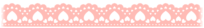 upside down pastel pink heart lace divider with blurred sides