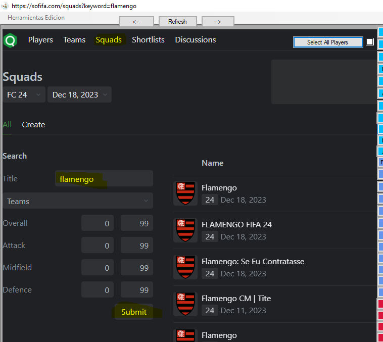 EasyMCRwe2002 v. 1.5c Base de Datos jugadores 2024 desde Fc24 Squads