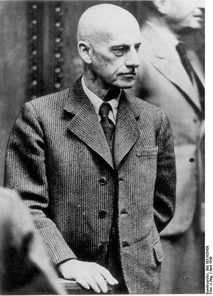 Final de la declaración del acusado ex mariscal de campo Wilhelm von Leeb en el juicio de Nuremberg en abril de 1948 Final de la declaración del acusado ex mariscal de campo Wilhelm von Leeb en el juicio de Nuremberg en abril de 1948