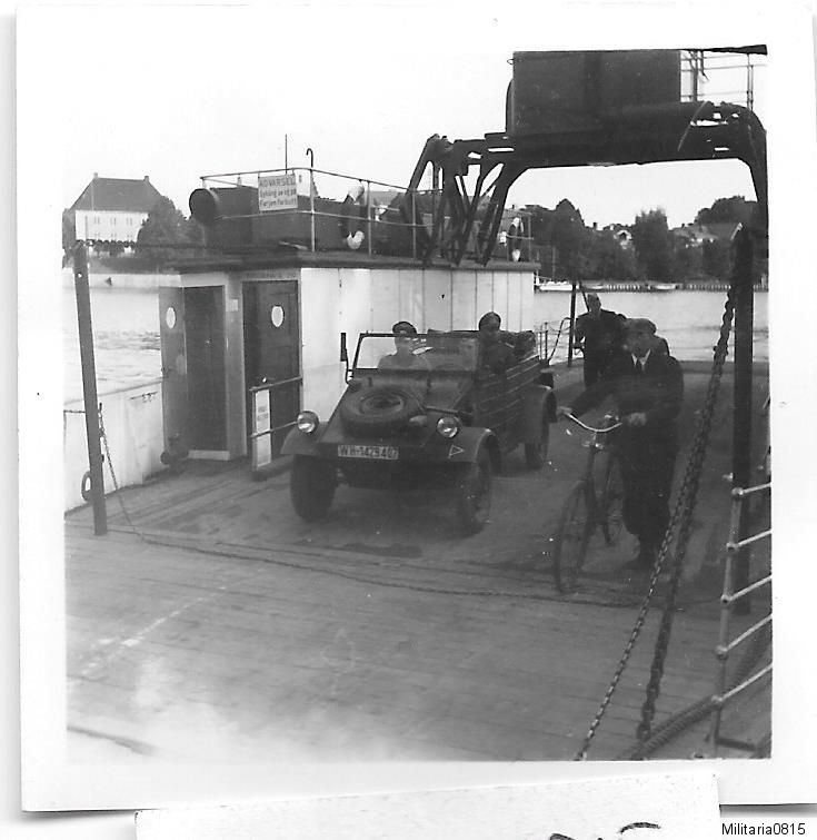 Foto 1943 Wehrmachts PKW Kübelwagen in Dänemark 