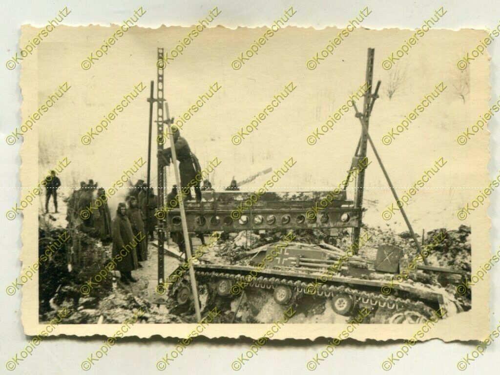 Foto, Wehrmacht, Bergung eines Stug, Sturmgeschütz, Nahaufnahme,