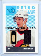2002 03 ITG Parkhurst Retro Stick Jersey RSJ 09 Jason Spezza Ottawa Senators COPY 6A