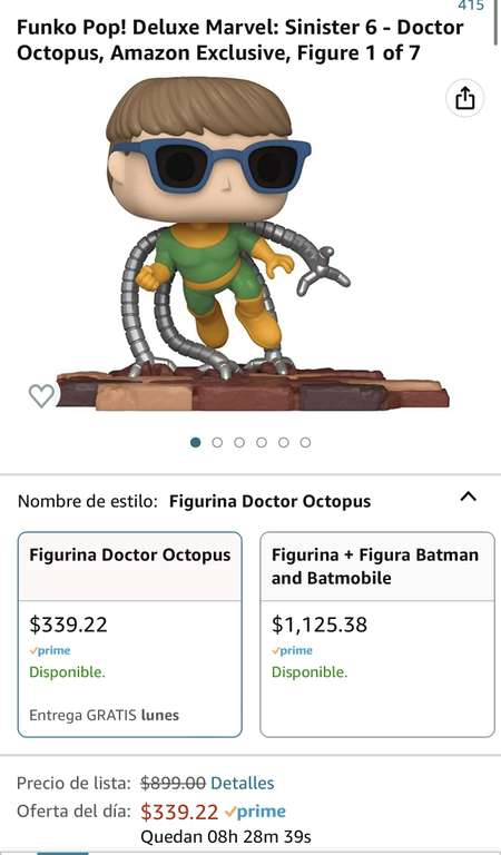 Funko Pop! Deluxe Marvel: Sinister 6 - Doctor Octopus, Amazon Exclusive 
