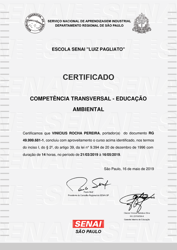 Certificado - Educação Ambiental