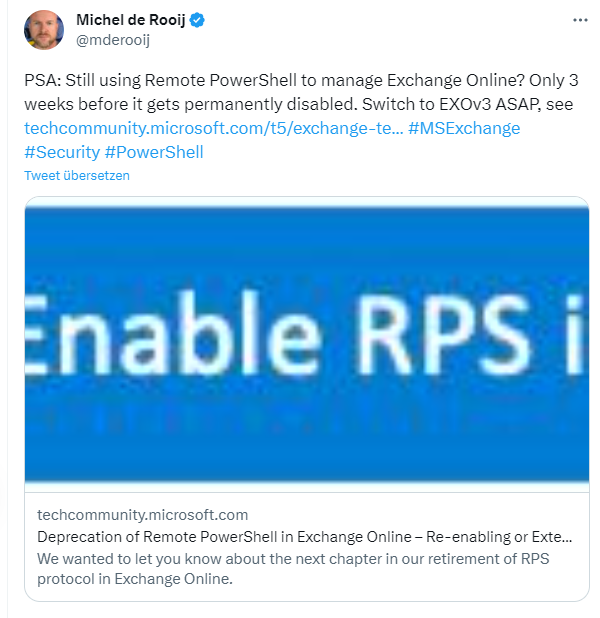 Deprecation of Remote PowerShell in Exchange Online