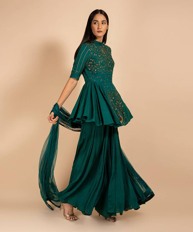 Peplum Kurti with Palazzo