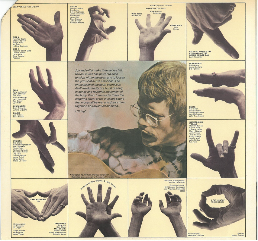 Russ Giguere (The Association) Hexagram 16 (WB 1910) 1971 Steve