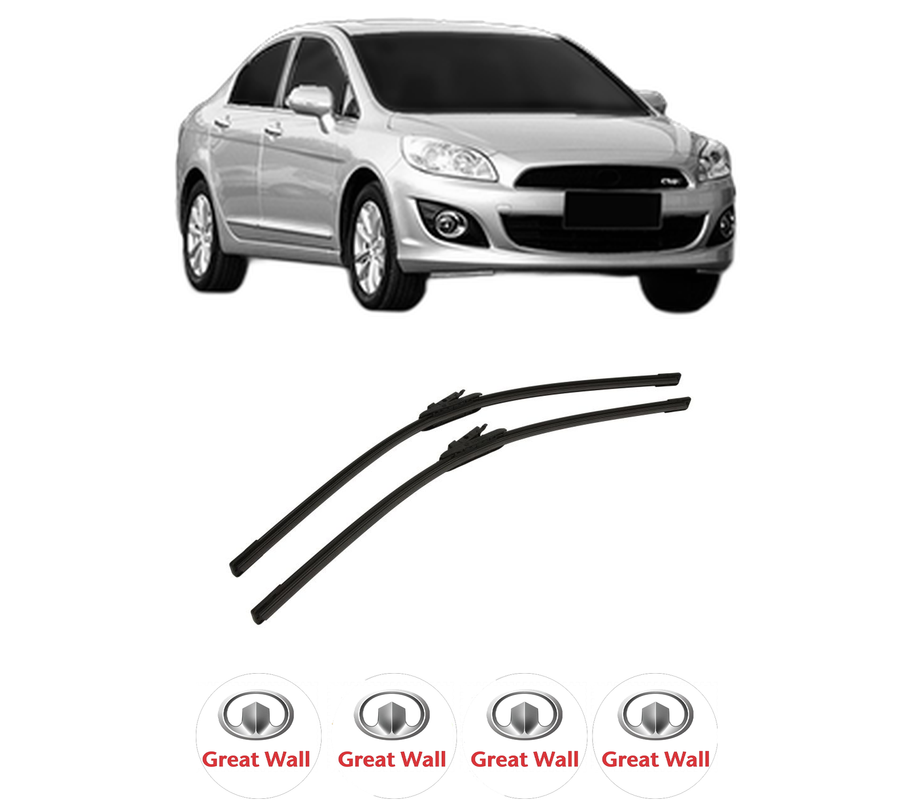 Set stergatoare auto GREAT WALL C50 din 2011, pentru parbriz auto, 2 bucati, Bosch Aerotwin, din cauciuc siliconat rezistent, 4 Stickere Auto GREAT WALL