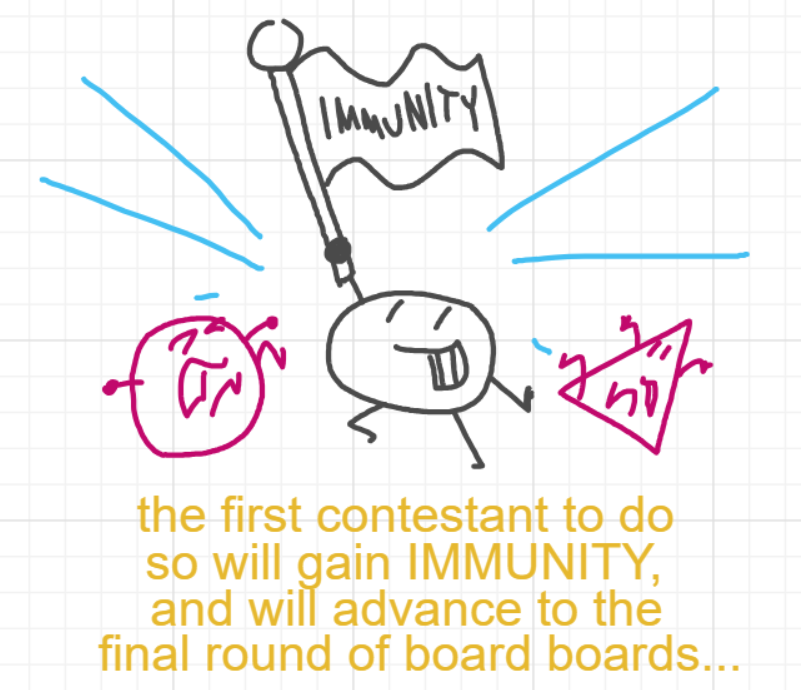 A panel from The Prime Number Few, episode eight of the Board Boards object show by Furretwalk/WalkingFurret.