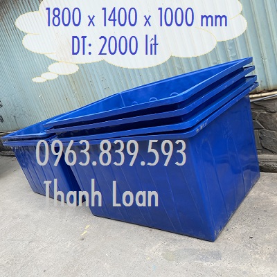 Thùng nhựa 2 m3 đựng nước sản xuất dệt nhuộm,bán thùng nhựa nuôi cá 2000L / 096.3839.593 Thung-chu-nhat-2000lit-1