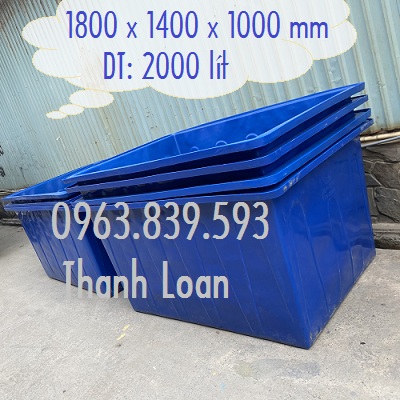 Thùng nhựa 2 m3 đựng nước sản xuất dệt nhuộm,bán thùng nhựa nuôi cá 2000L / 096.3839.593 Thung-chu-nhat-2000lit-1