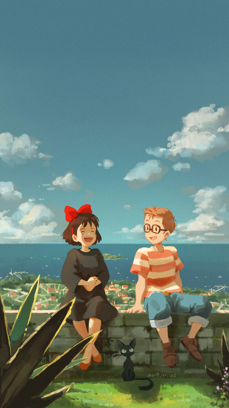 kiki-jiji-and-tombo-majo-no-takkyuubin-drawn-by-xiaobanbei-mil