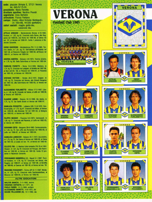 Calciatori 1993 1994 Panini 63 — Postimages