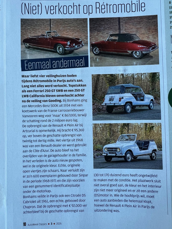 Renault 4 Plein Air Rétromobile 2026