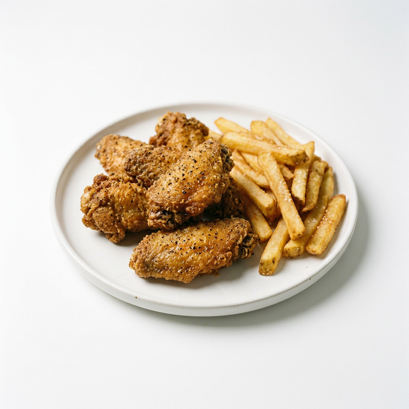 Plato De Alitas Con Patatas