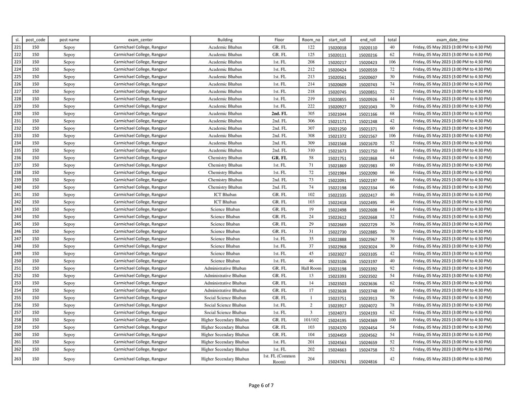 Rangpur-VAT-Sepoy-Exam-Seat-Plan-2023-PDF-6