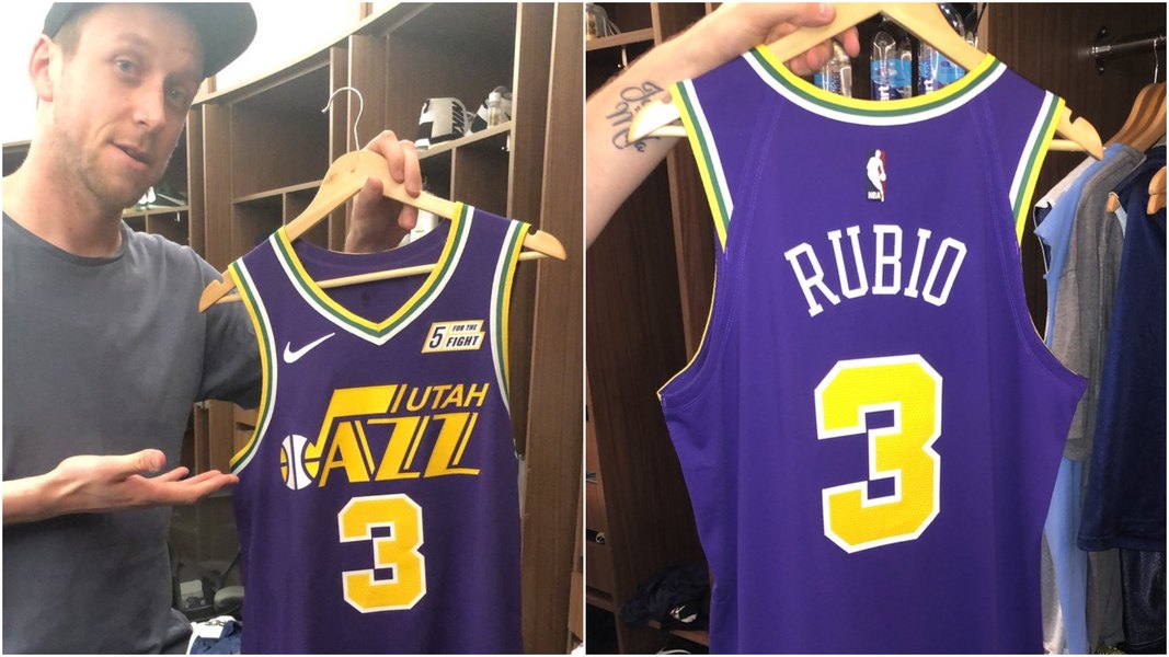 ricky rubio utah jazz jersey