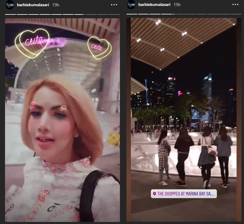 Barbie Kumalasari ke Singapura