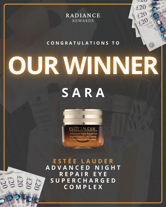Sara Wins Estée Lauder Advanced Night Repair Eye Supercharged Complex with Radiance Rewards