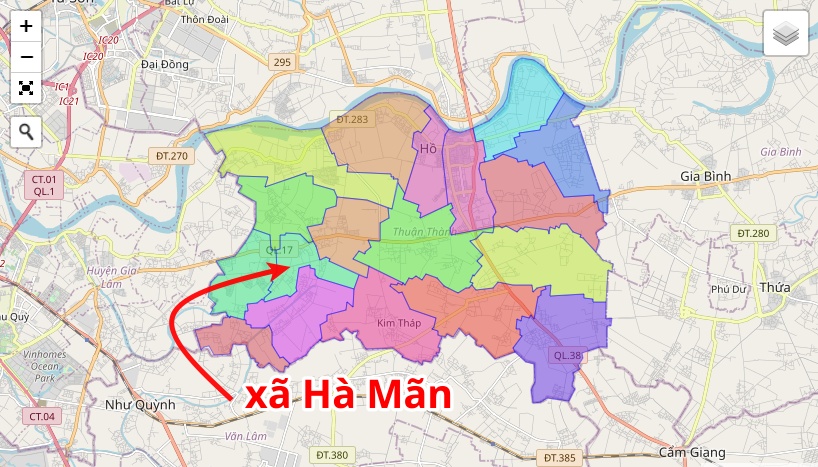 Bản đồ quy hoạch sử dụng đất Hà Mãn – Thuận Thành – Bắc Ninh mới nhất (đã phê duyệt)