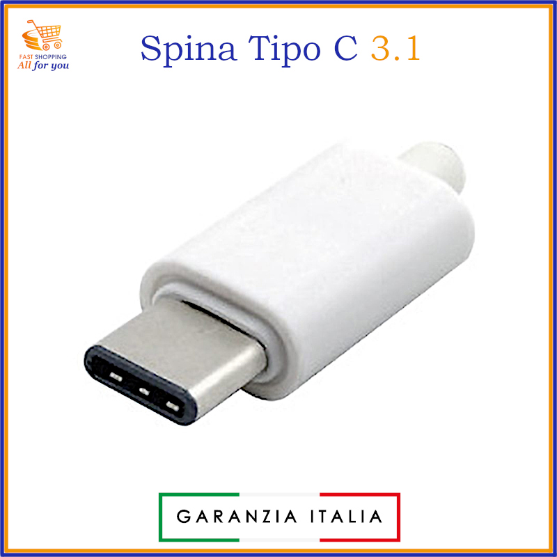 Connettore USB-C 3.1 a saldare