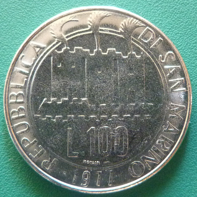 100 Liras. San Marino (1977) SMR-100-Liras-1977-pez-muerto-anv