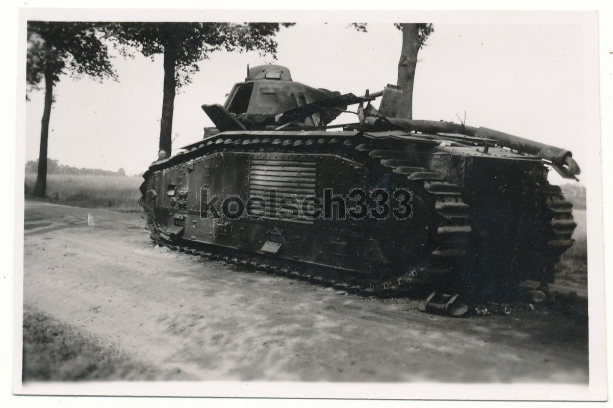 Foto französischer Char B 1 Panzer Wehrmacht Beu